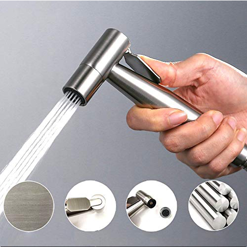 Toilet Shower Stainless Steel With Chain Elegant Muslim Shower