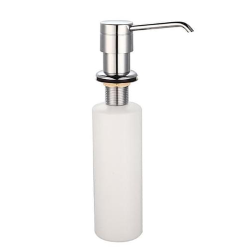 Soap dispenser for kitchen sink built in countertop soap dispenser pump head with 46 inch extension tube kit (silver)